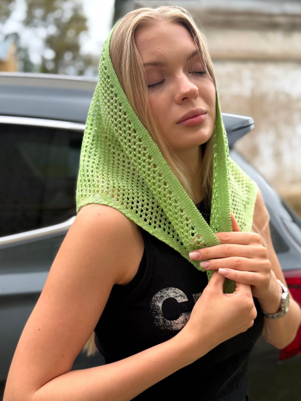 Изображение Косынка 16-18 яблоко меланж темное
